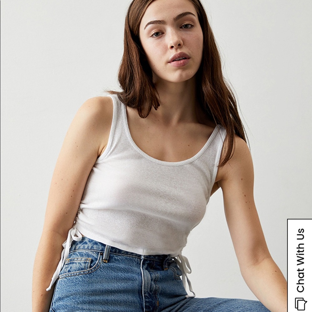 PacSun soft purple tank top with rutched/side ties
